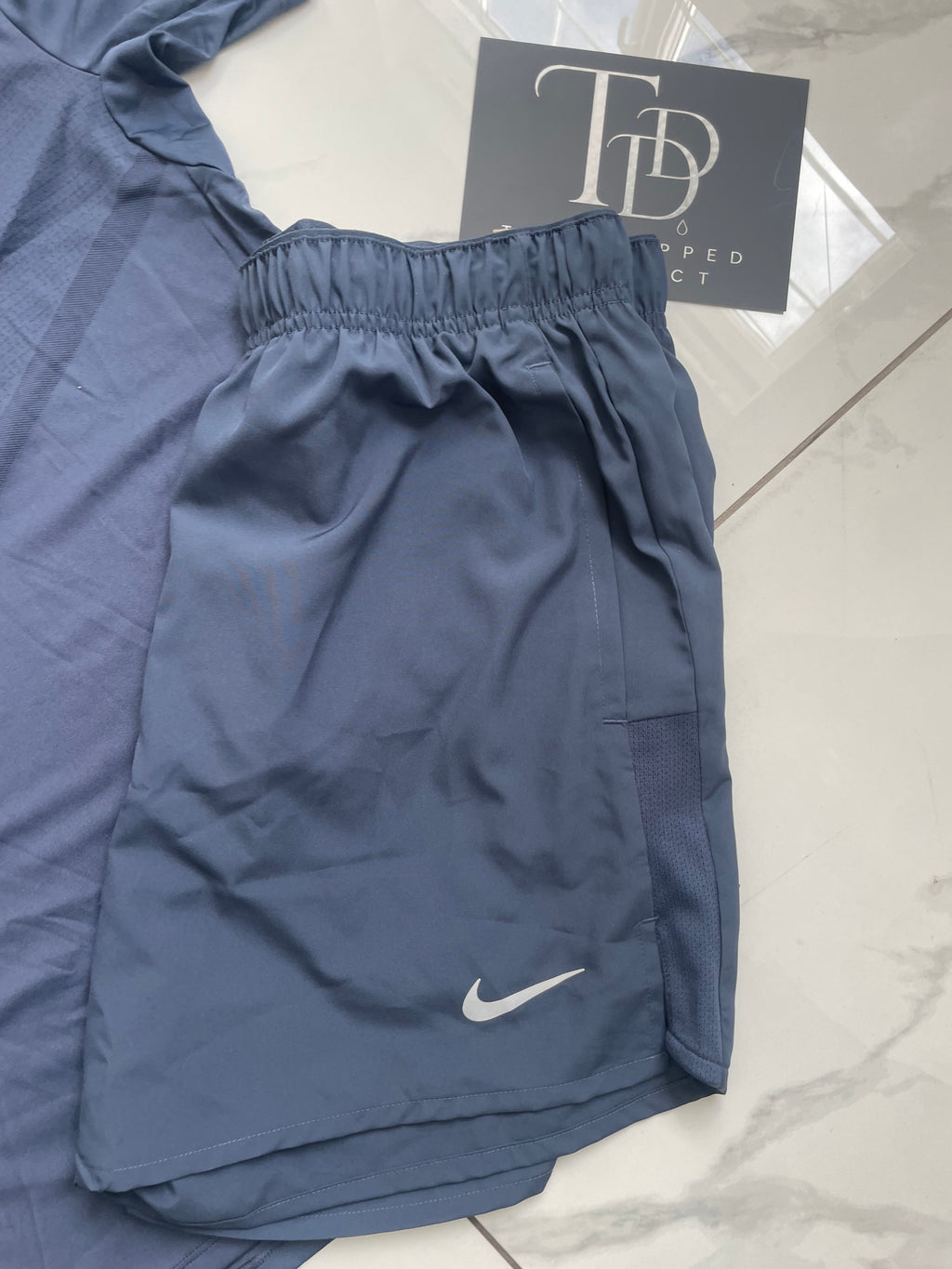 Nike Miler And 5inch Shorts Navy