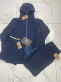 Asics 3pc Set Jacket, T-shirt And Shorts Navy
