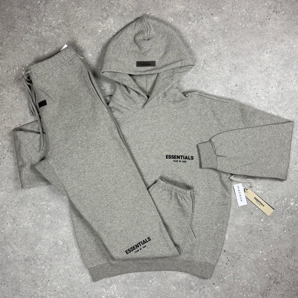 Essentials Fear Of God Dark Oatmeal Hoodie (SS22)