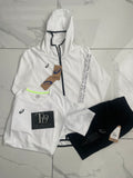 Asics 3pc Set Jacket, T-shirt and Jacket White/Black