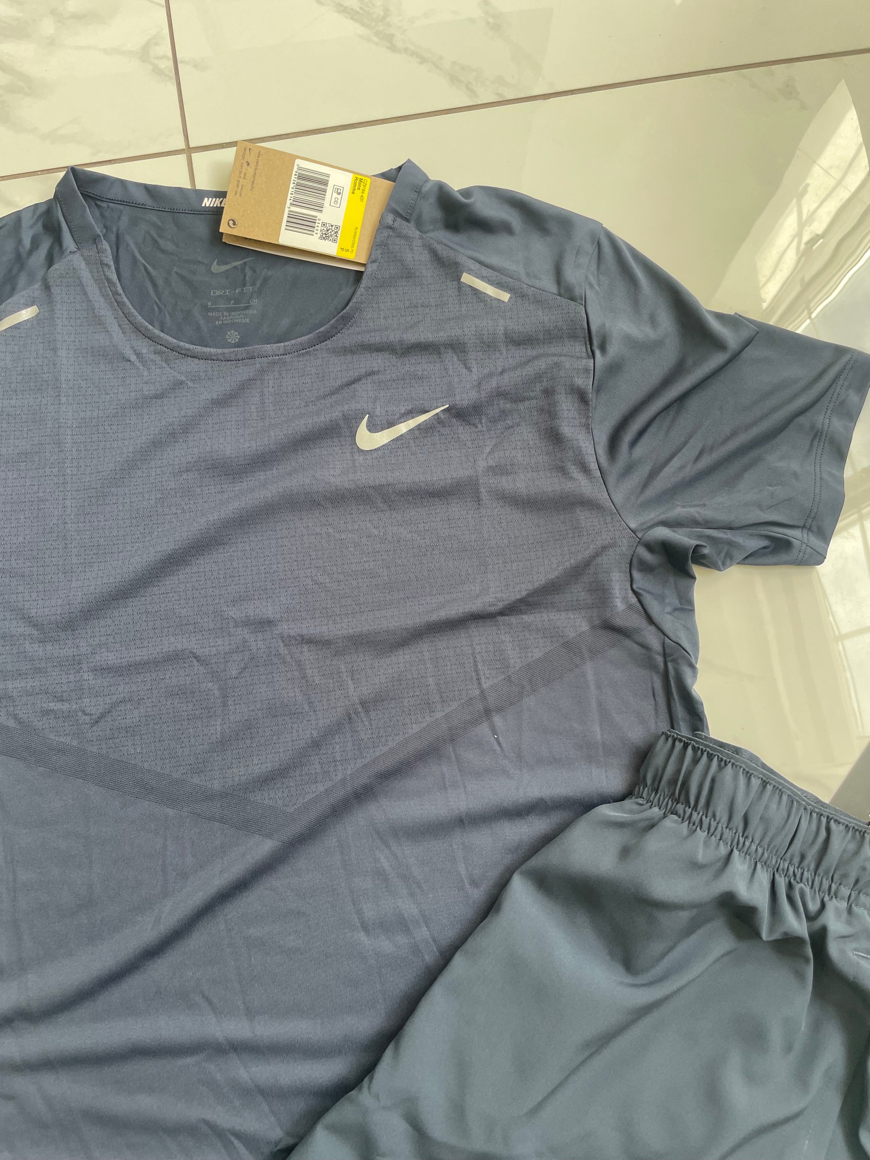 Nike Miler And 5inch Shorts Navy