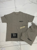 FEAR OF GOD ESSENTIALS SHORT SET 'DARK OATMEAL'