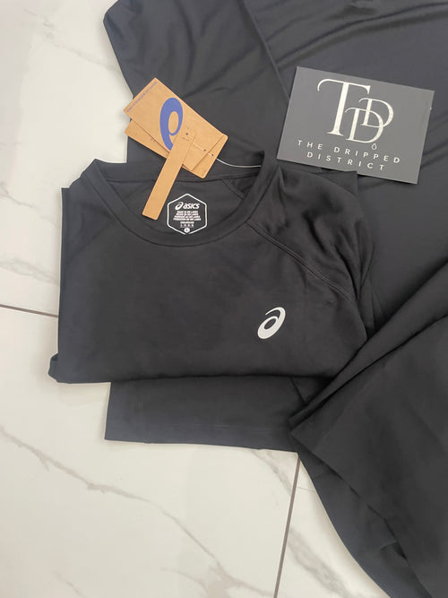Asics 1/4 Zip, Core T-Shirt And Shorts Black