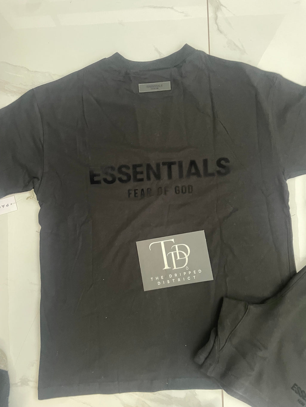 FEAR OF GOD ESSENTIALS SHORT SET 'DARK BLACK/BLACK '