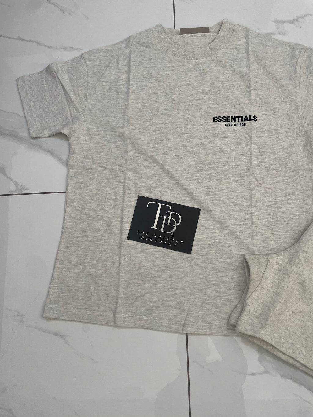 FEAR OF GOD ESSENTIALS SHORT SET 'LIGHT OATMEAL'