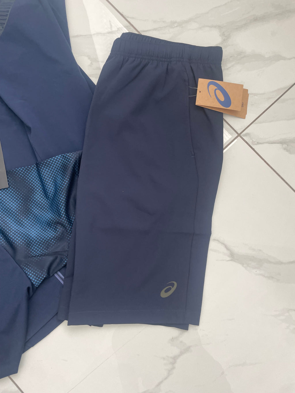 Asics 3pc Set Jacket, T-shirt And Shorts Navy
